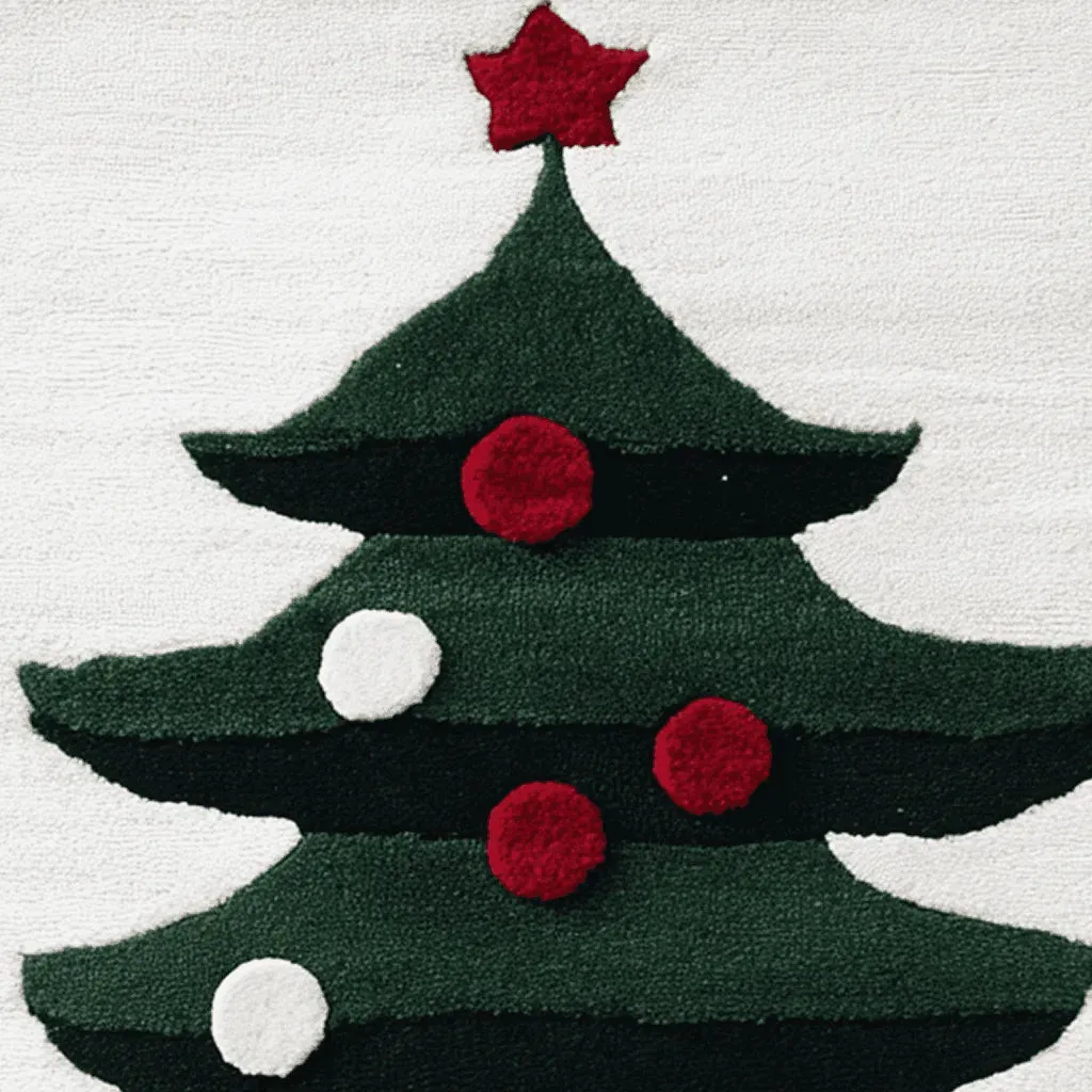 O Christmas Tree Hand Tufted Rug