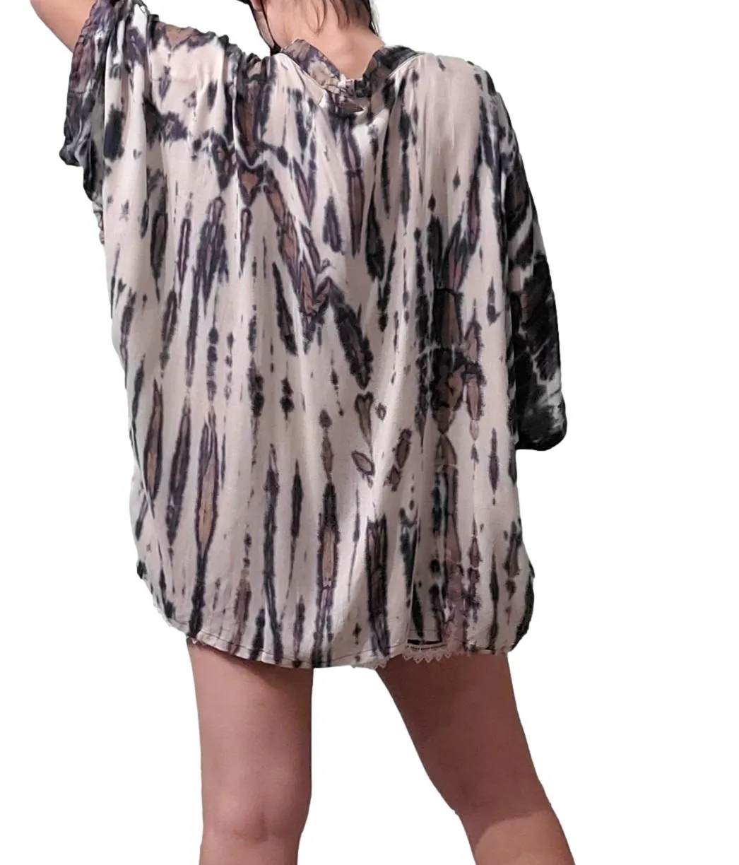 Open Camp Shirt - Tie Dye Taupe