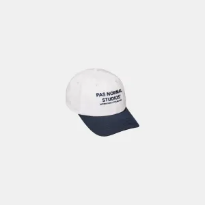 Pas Normal Studios Off-Race Cap - Off White/Classic Blue