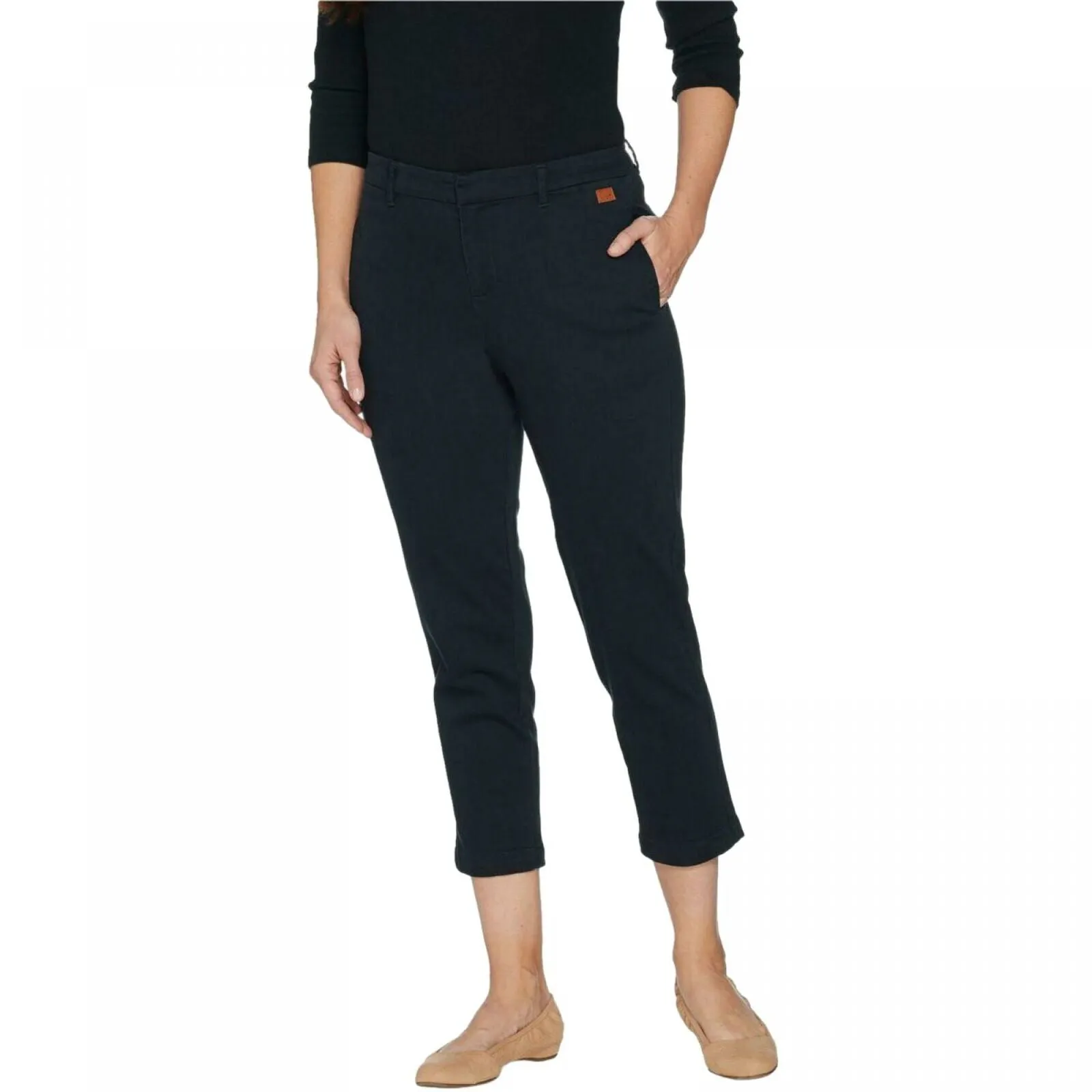 Peace Love World Women's Cropped Stretch Twill Pants