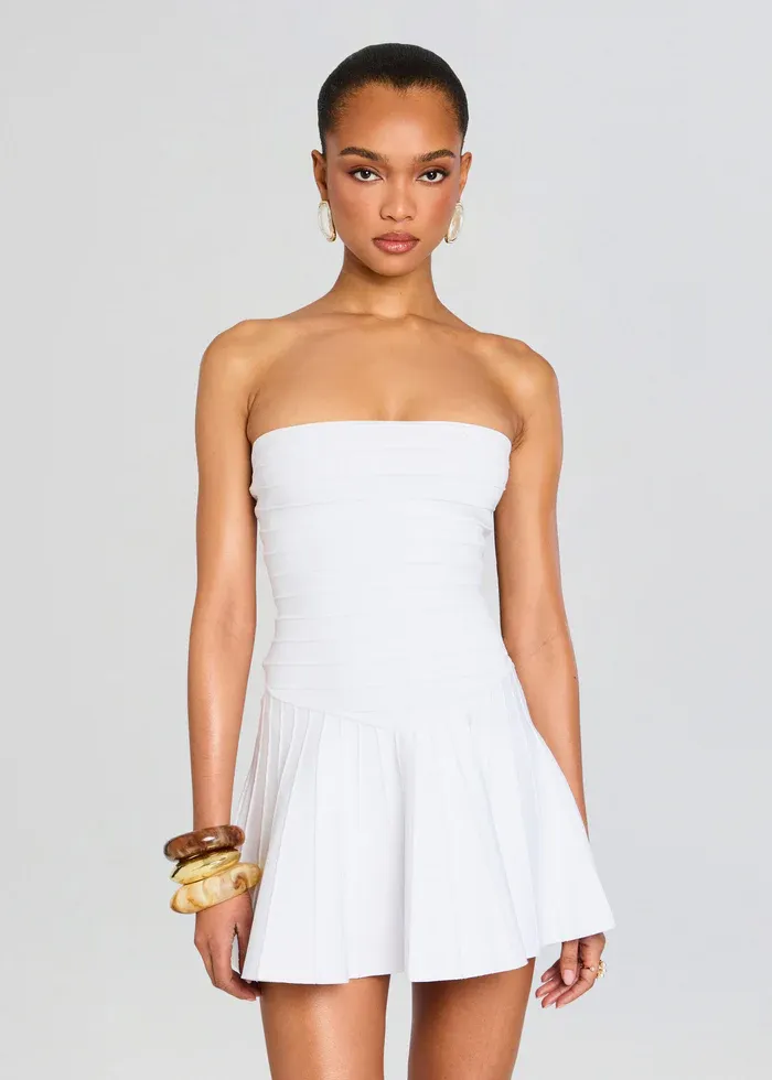 PERSEPHONIE KNIT DRESS IN WHITE