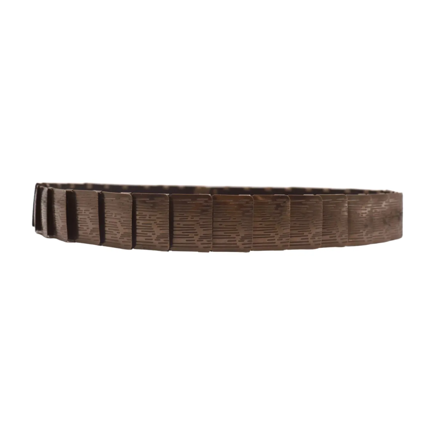 Pewter Black Color Metal Elastic Waistband Skinny Belt Size S M