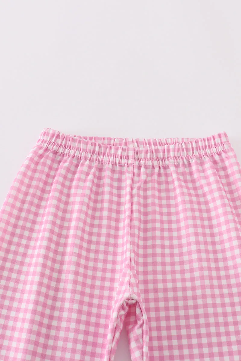 Pink Puppy Embroidery Girl Set