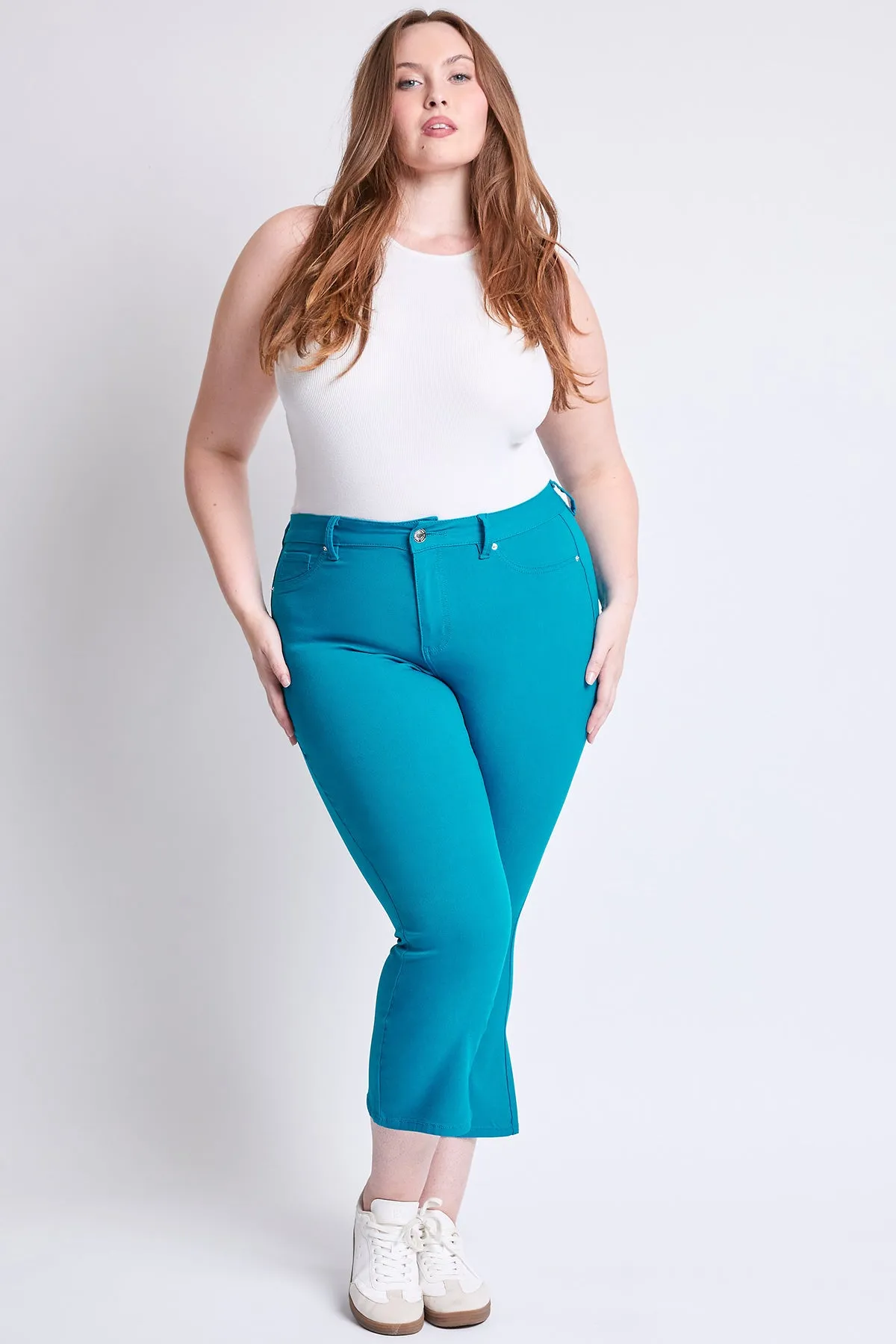 Plus Hyperstretch Cropped Kick Flare Pants, Pack of 6