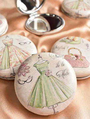 Pretty Pink Vintage Style Pocket Mirrors