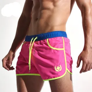Quick Dry Men's Board Shorts Fashion Sea Maillot De Bain Sexy Beach Bermuda Elastic Waist Lining Liner Men's Board Shorts AC432