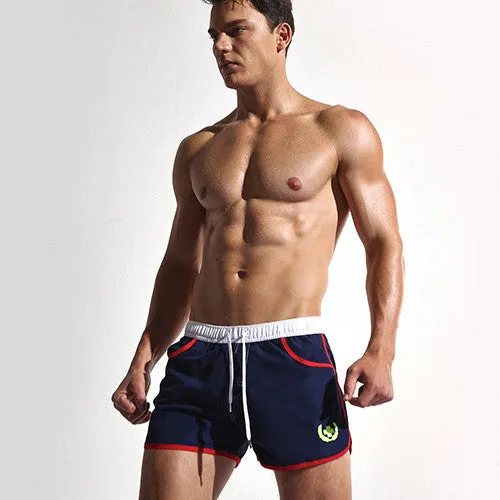 Quick Dry Men's Board Shorts Fashion Sea Maillot De Bain Sexy Beach Bermuda Elastic Waist Lining Liner Men's Board Shorts AC432