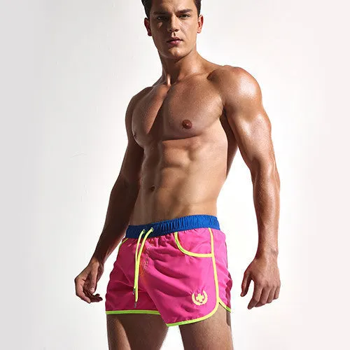 Quick Dry Men's Board Shorts Fashion Sea Maillot De Bain Sexy Beach Bermuda Elastic Waist Lining Liner Men's Board Shorts AC432