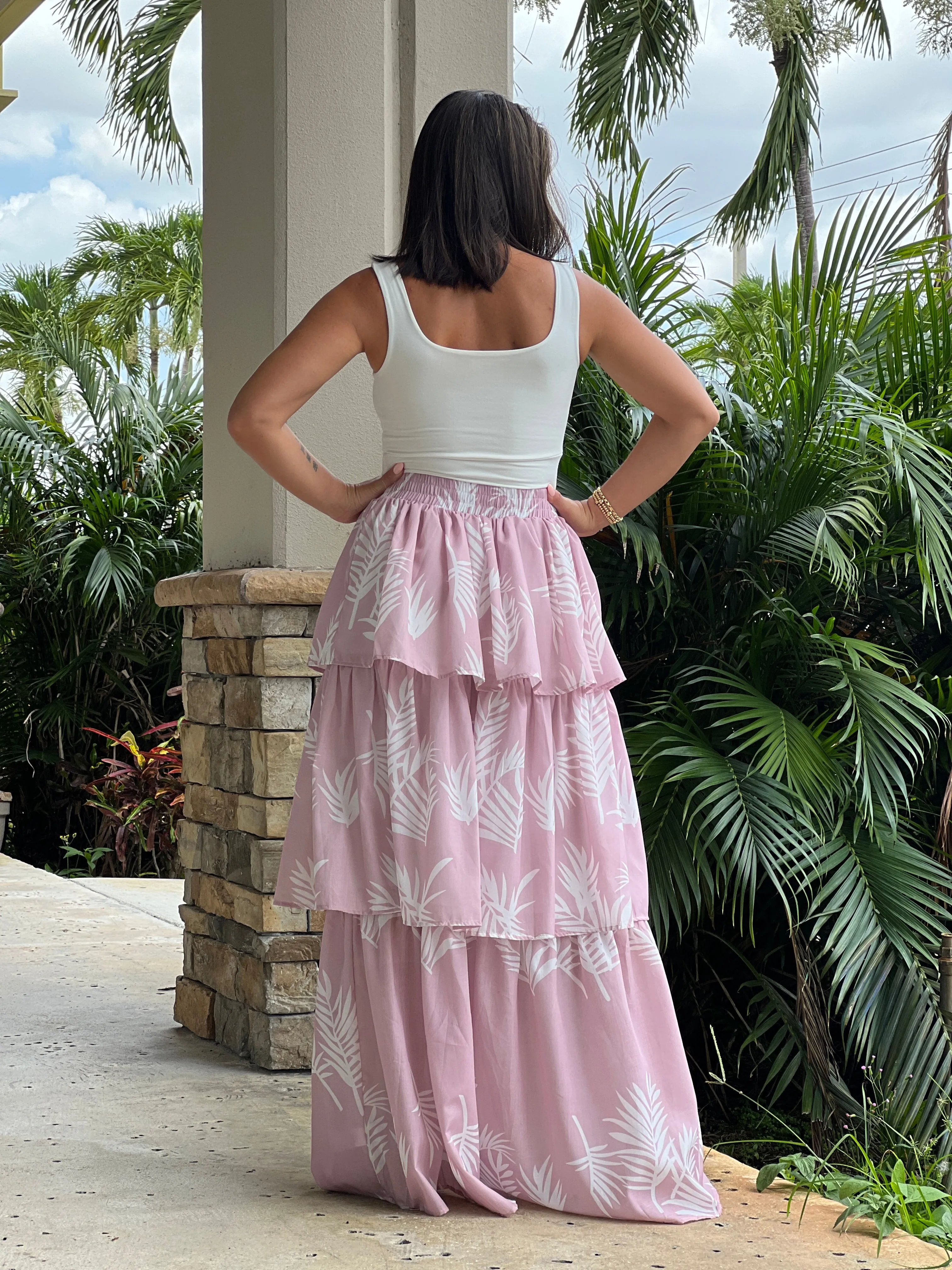"Amapola" Floral Print Maxi Skirt