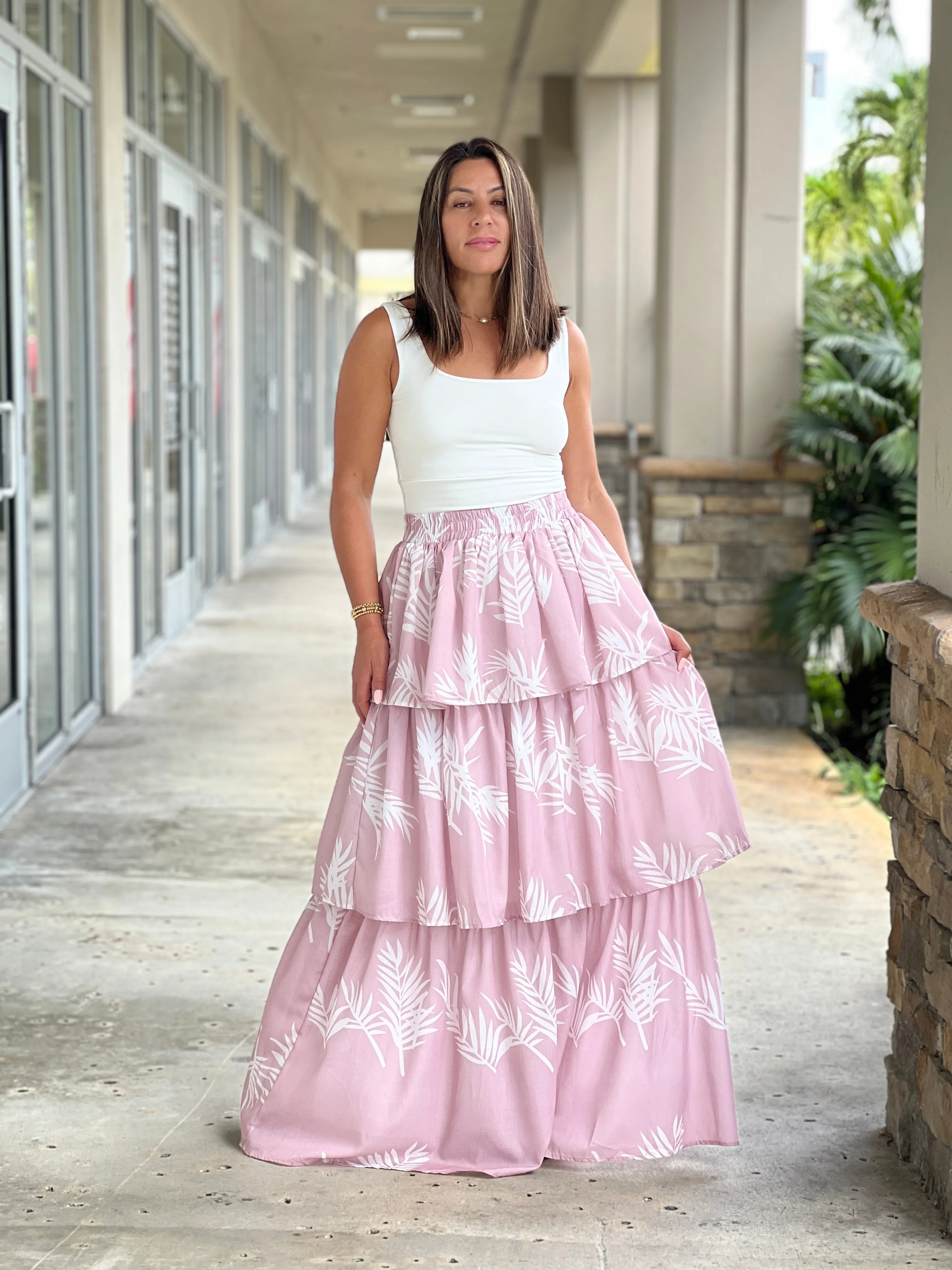 "Amapola" Floral Print Maxi Skirt