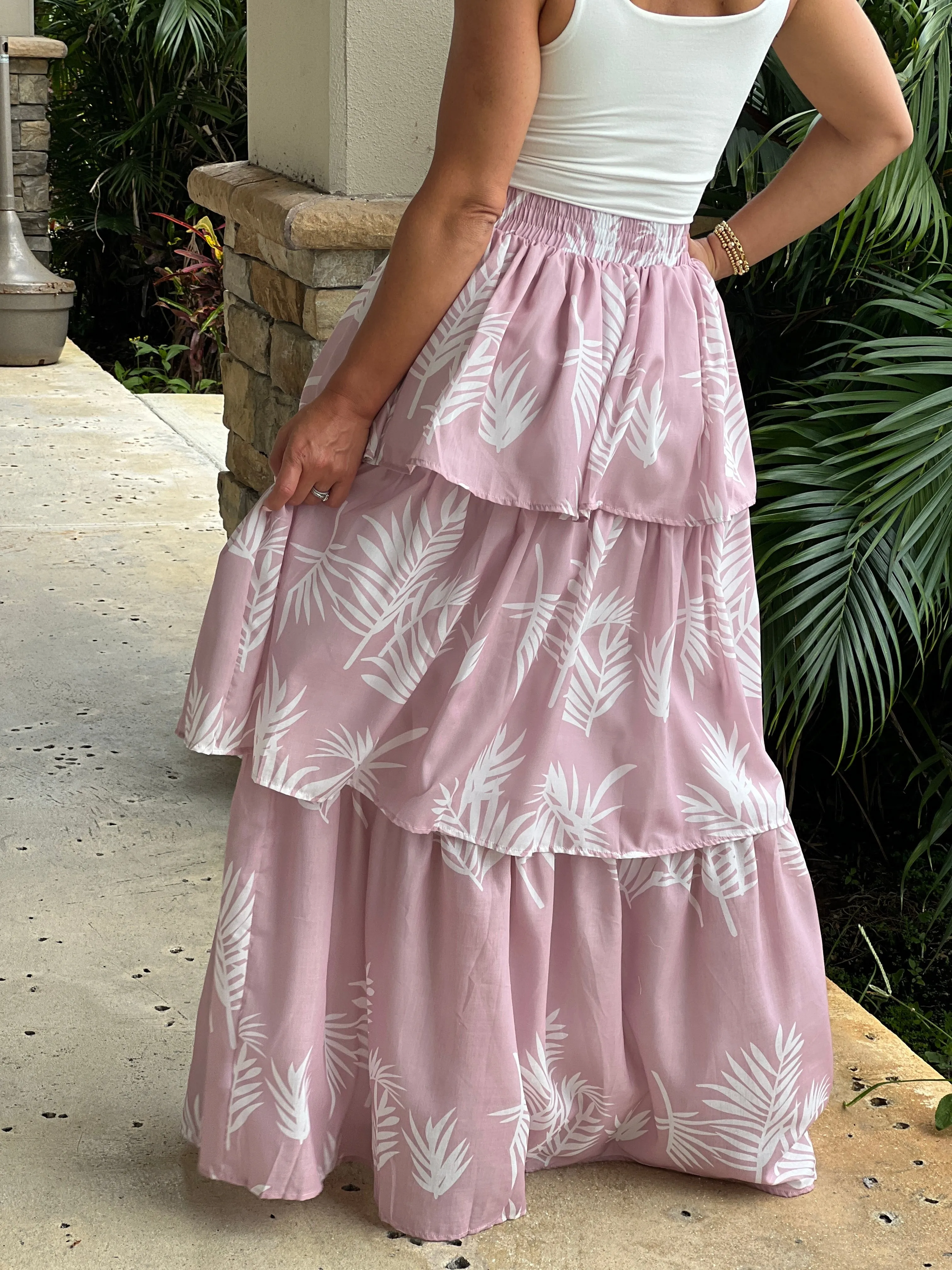 "Amapola" Floral Print Maxi Skirt