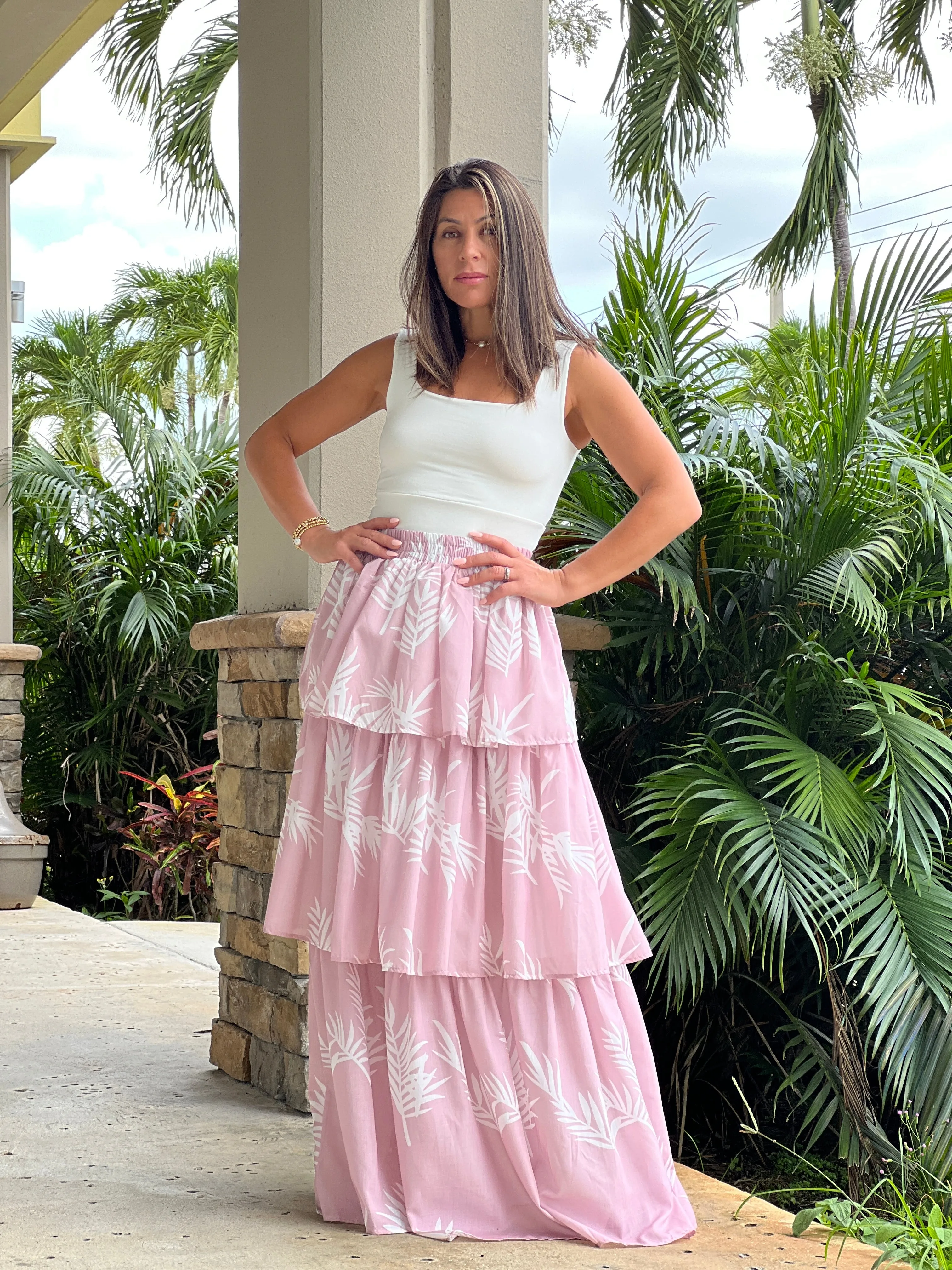 "Amapola" Floral Print Maxi Skirt