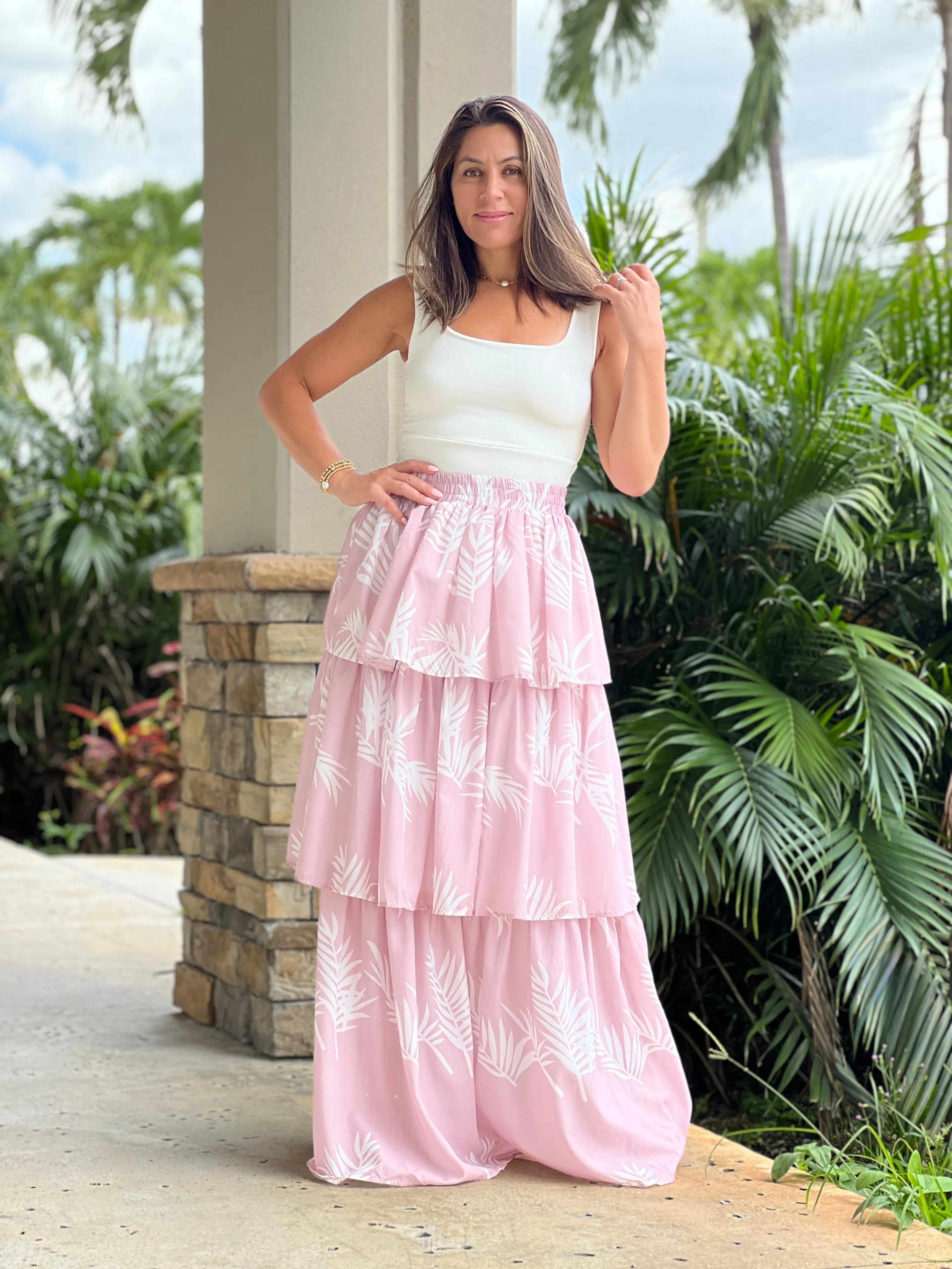 "Amapola" Floral Print Maxi Skirt