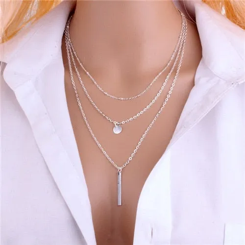 Raven Multi layer Coin Tassel Feather Choker Necklaces