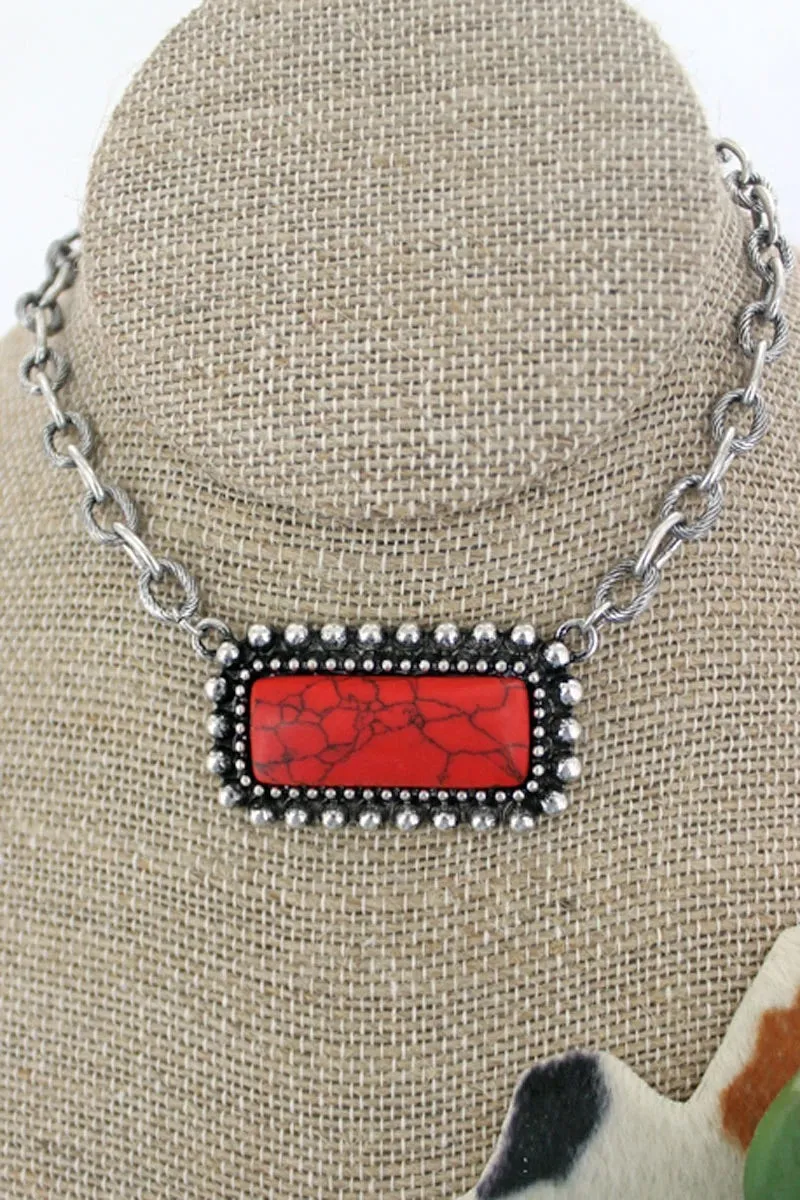 RED BARWELL CHOKER