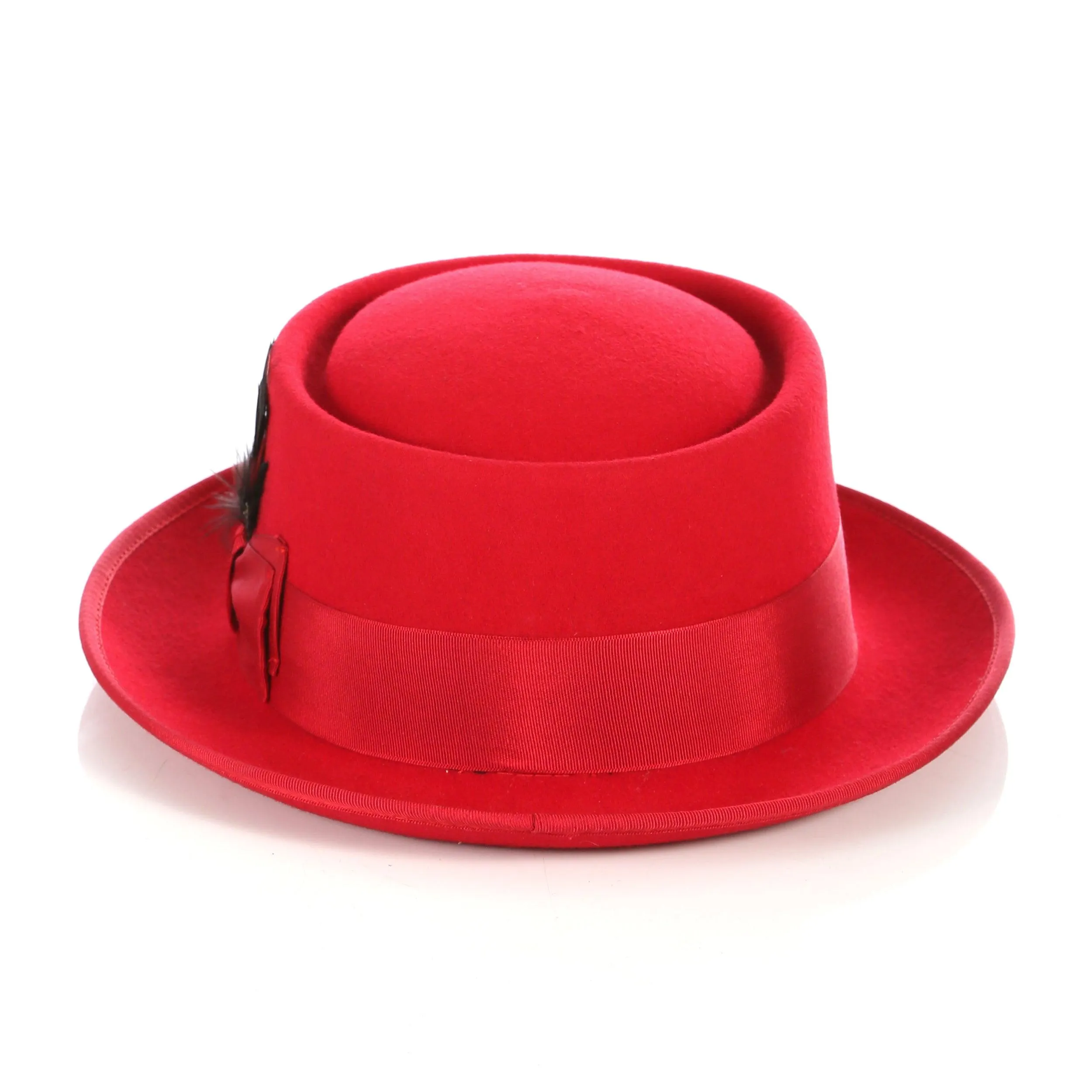 Red Pork Pie Premium Wool Hat