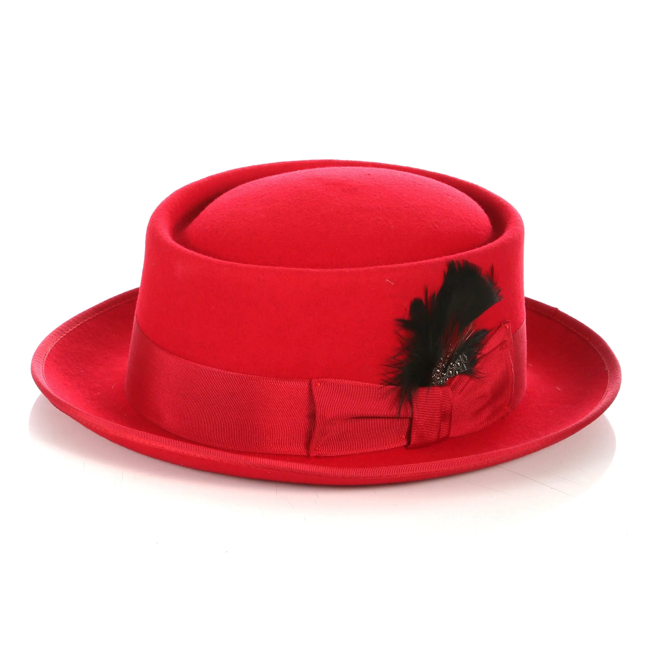 Red Pork Pie Premium Wool Hat