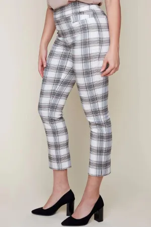 Renuar Recognition Plaid Pull-On Ankle Pants