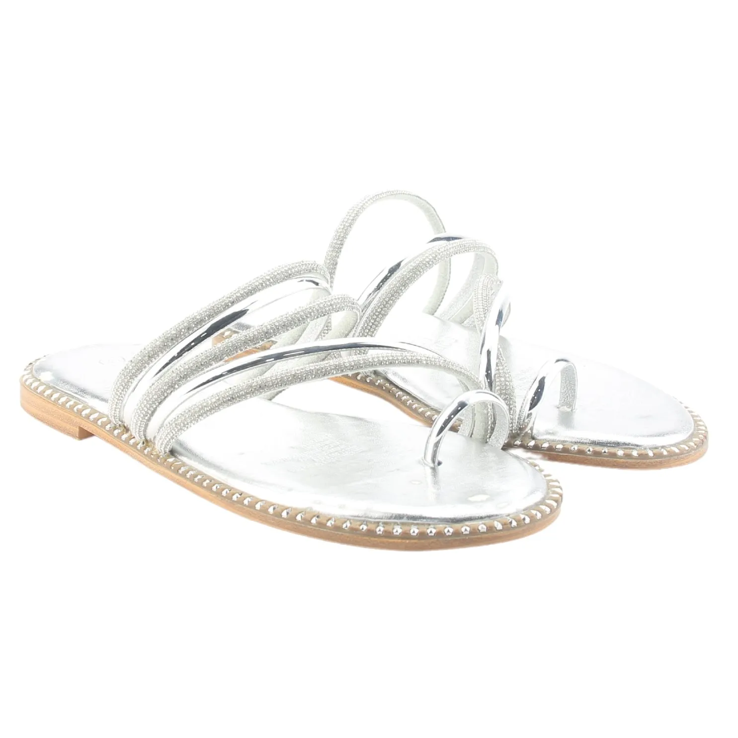 Sandalia Chalada Mujer Amalfi-1 Plateado Casual