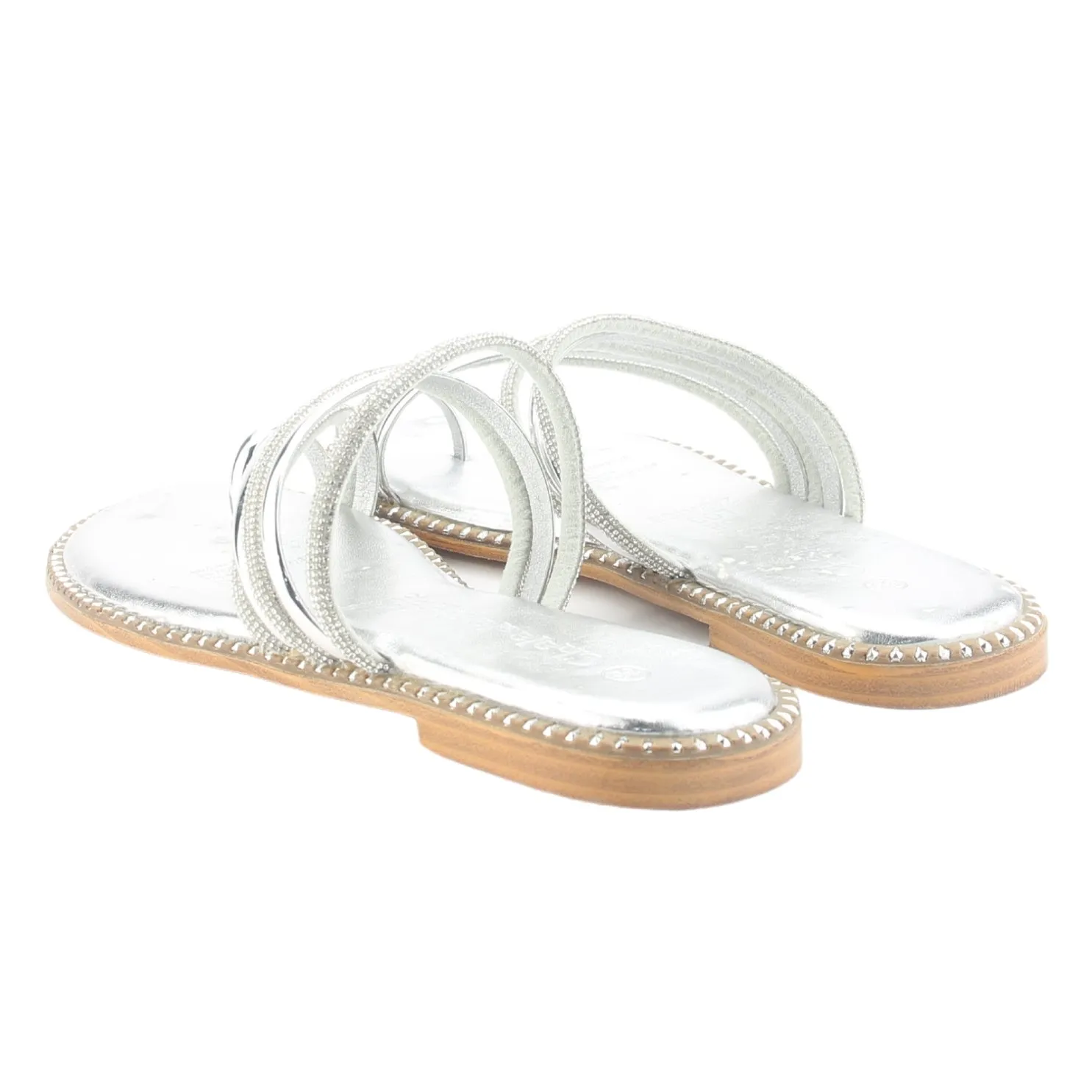 Sandalia Chalada Mujer Amalfi-1 Plateado Casual