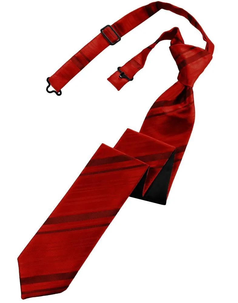 Sangria Striped Satin Skinny Necktie