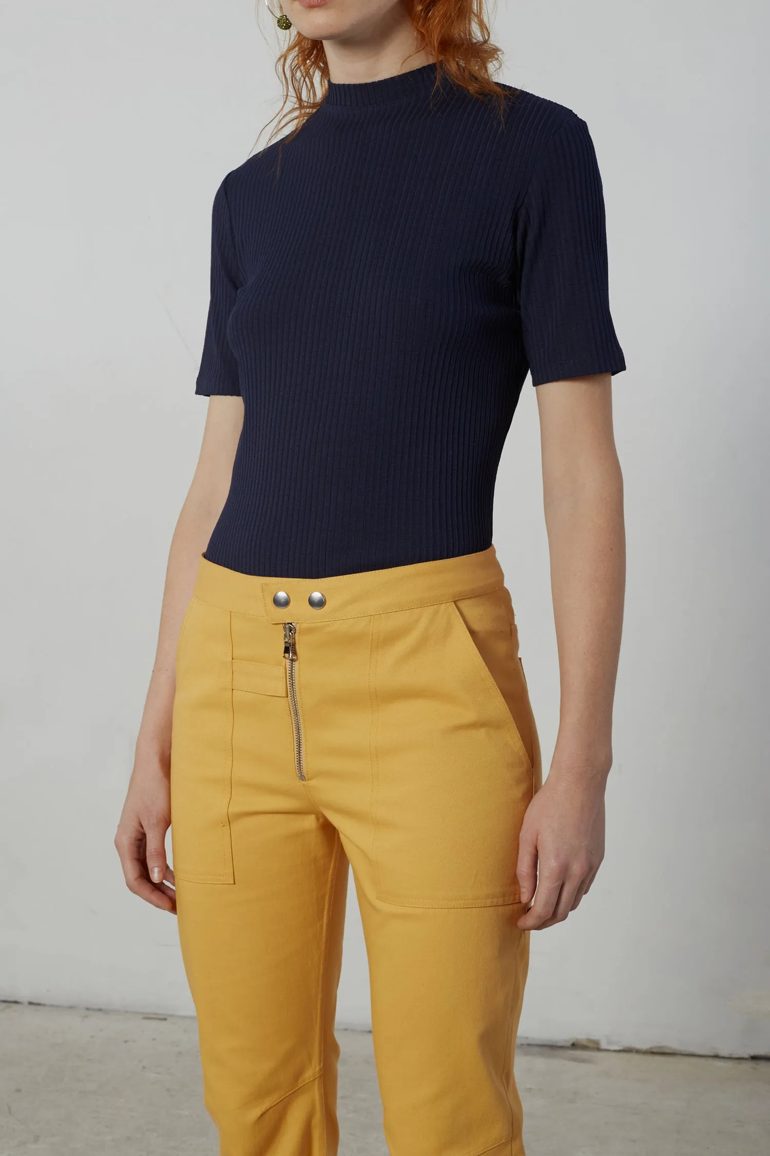 Short Sleeve Mockneck - Midnight