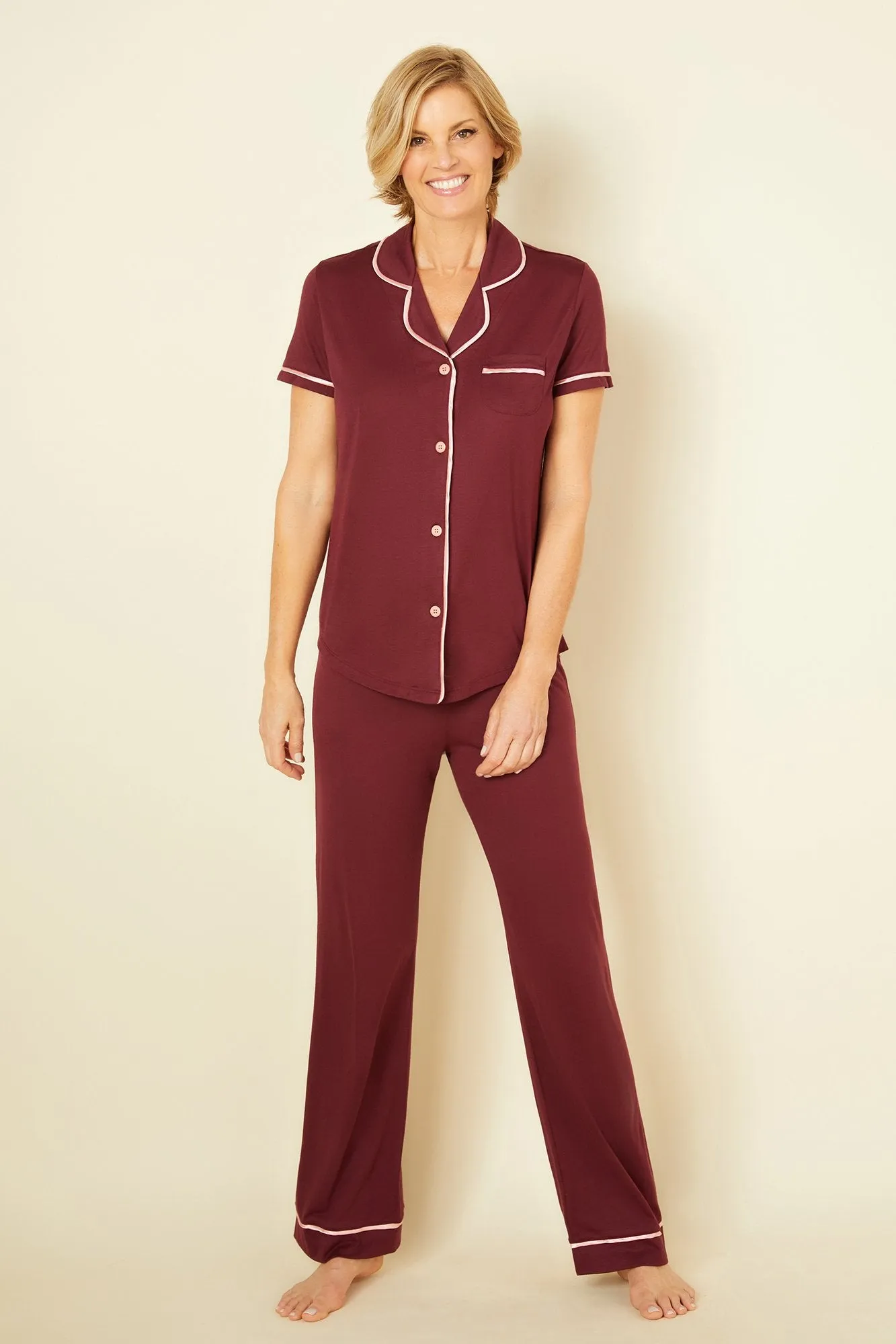 Short Sleeve Top & Pant Pajama Set