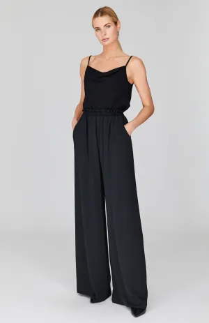 Silk Georgette Pajama Pants w/ Elastic Waist