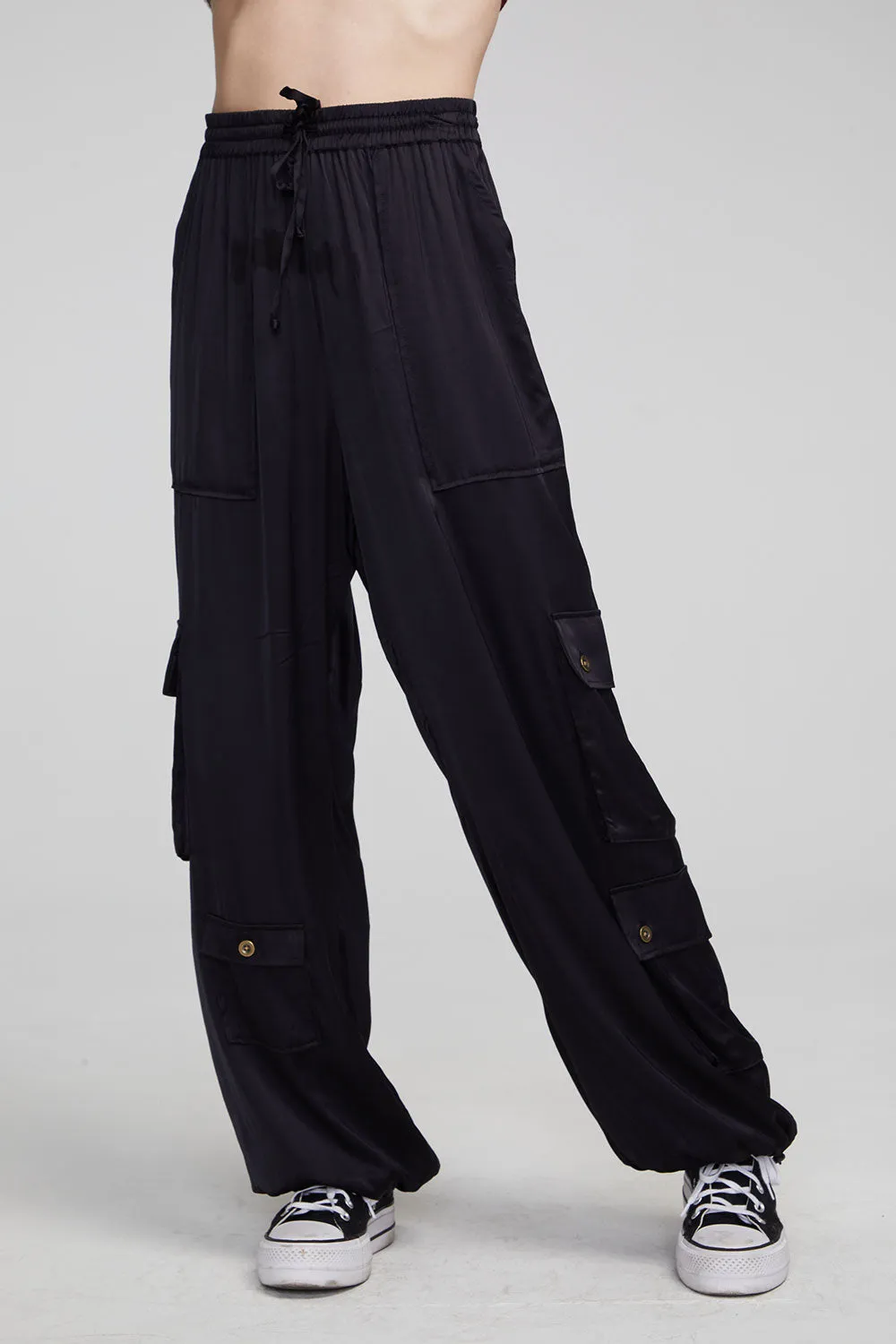 SILKY TROUSER-BLACK