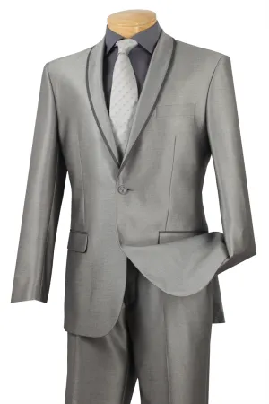 Slim Fit 2 Piece Tuxedo Shawl Lapel (Gray) SSH-1