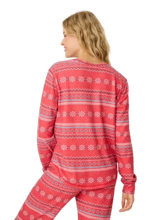 SNOWFLAKE KISSES PAJAMA TOP