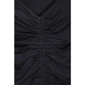 Solid Ruched Front Crop Top (2Ne1 Apparel)