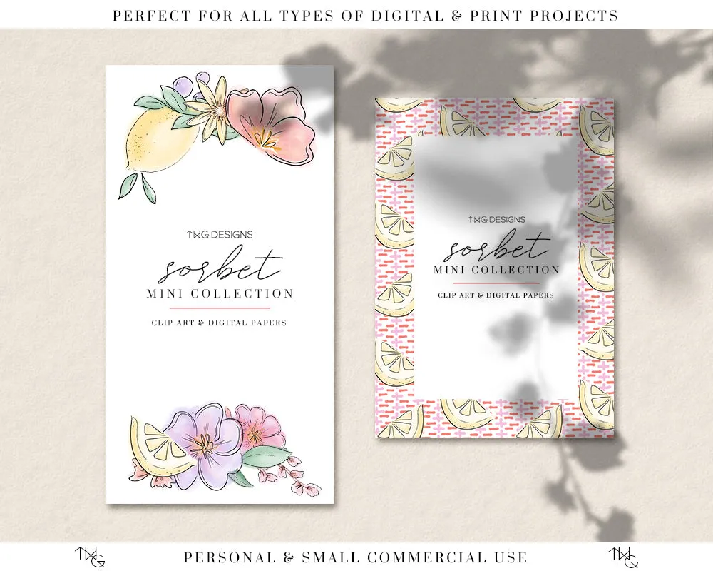Sorbet Clipart   Pattern Bundle