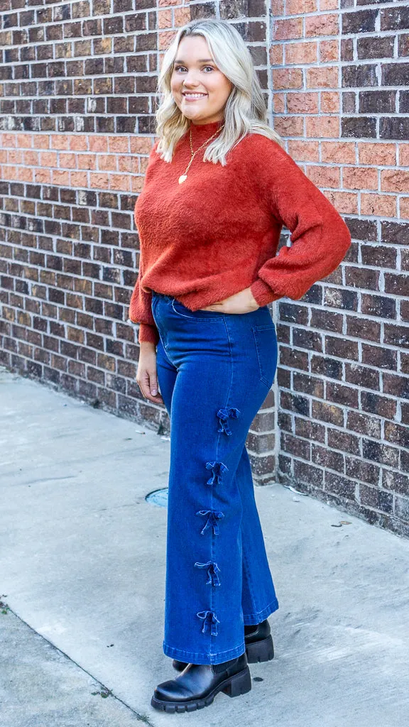 Southern Shirt Feather Knit Mockneck Sweater - Sugar Swizzle