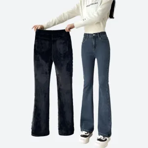 Stretchy High-Waist Flare Pants