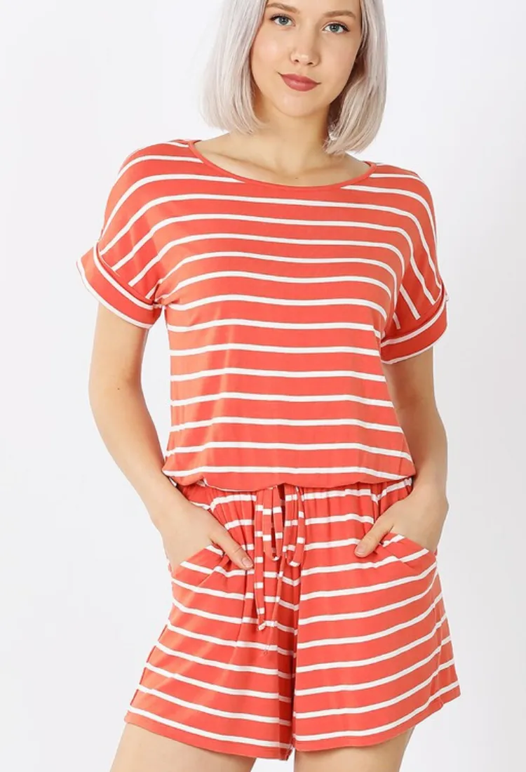 Stripe Romper-Final Sale