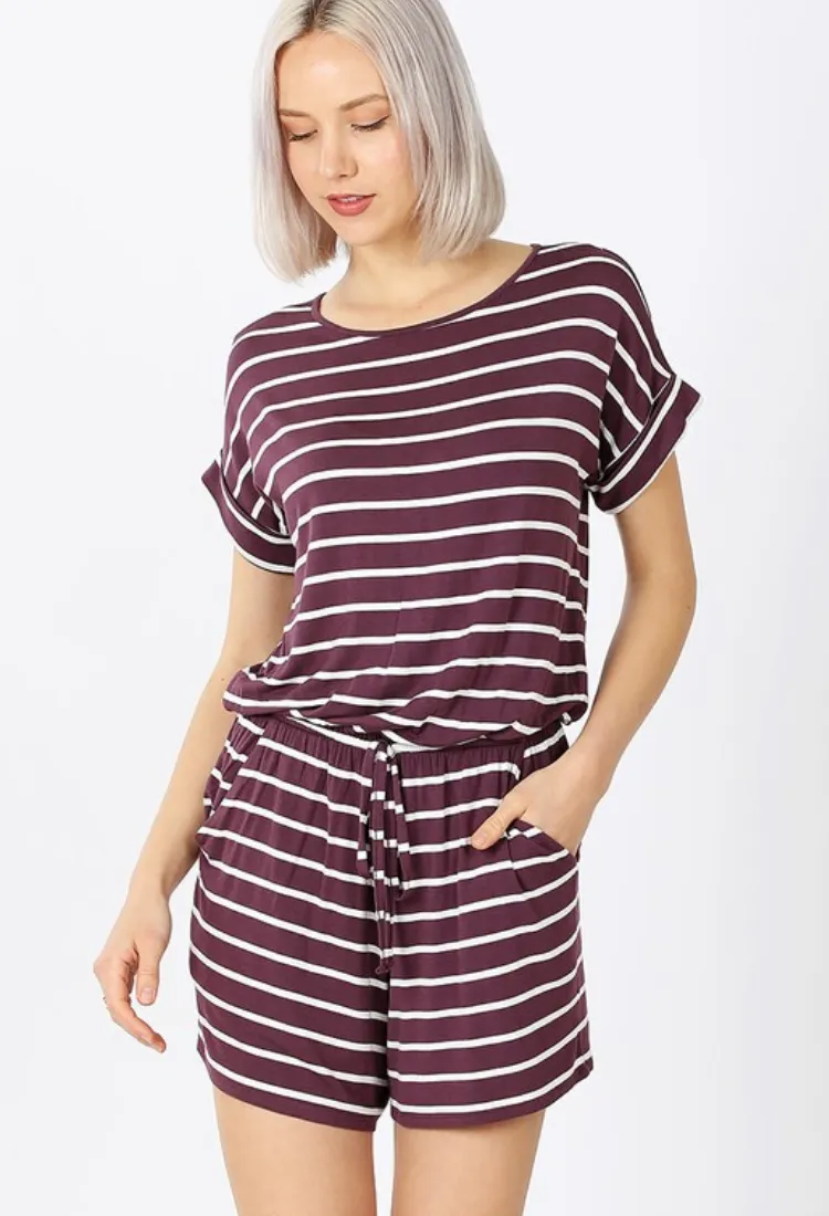 Stripe Romper-Final Sale