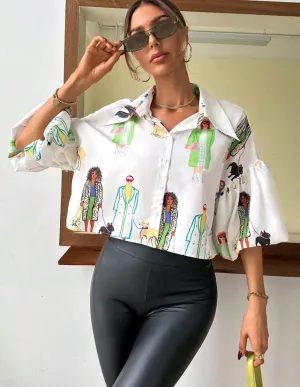 Style & Grace Flounce Blouse