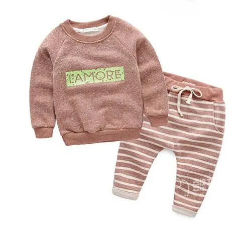 Summer Children Kids Clothes Short Sleeve Cartoon T-Shirt With Striped Pant Boys Clothing Set Sport Suit School Wear Top R5