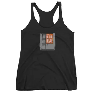 Super Blow Me Game Cartridge Racerback Tank Top
