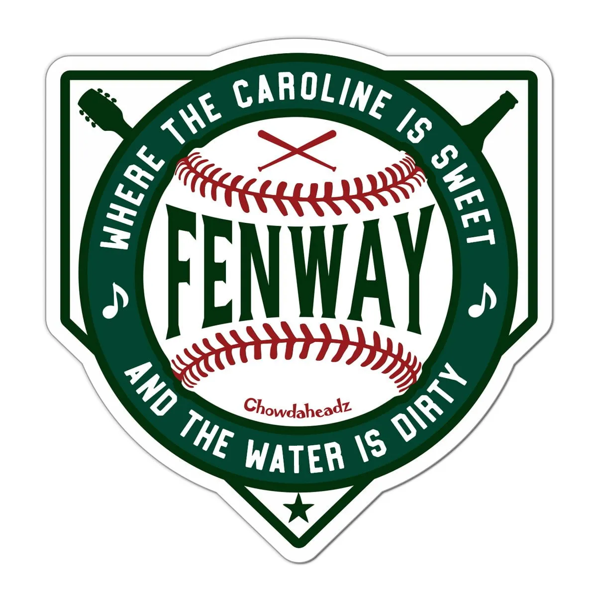 Sweet Caroline Dirty Water Fenway Sticker