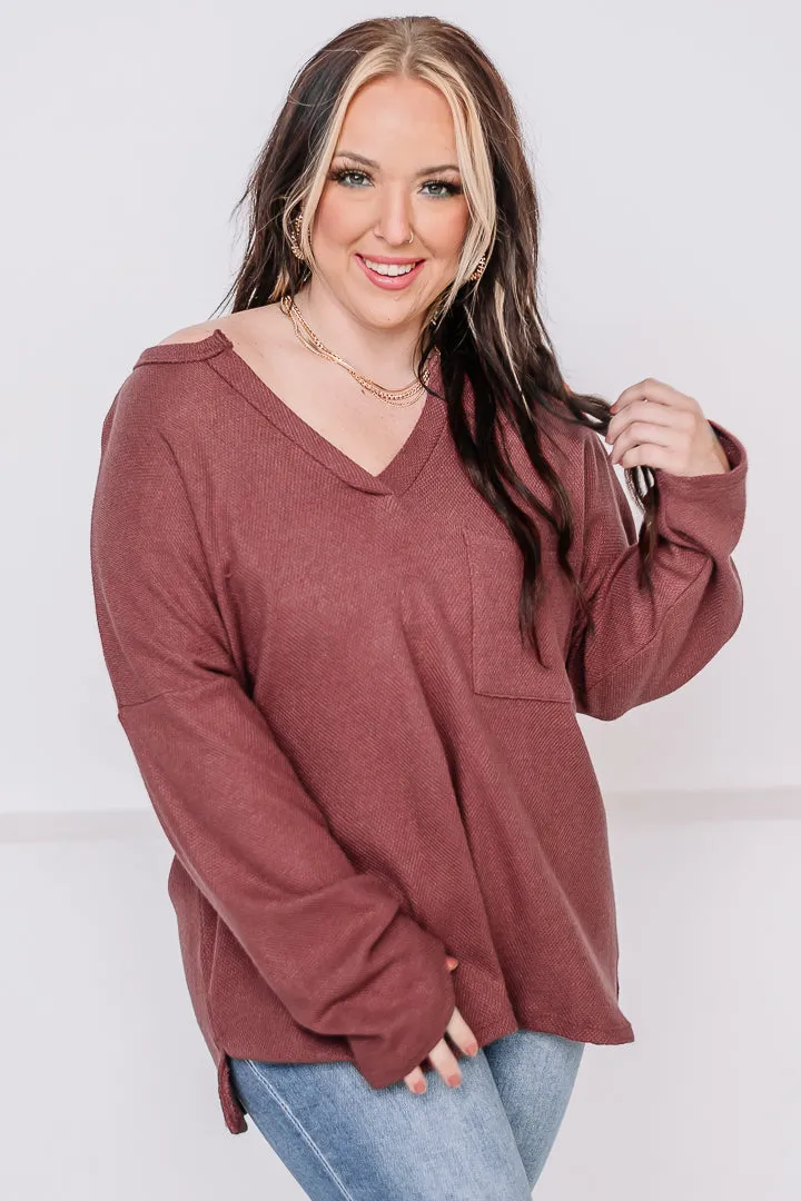Talk To Me Simple Pocket Top | Ginger