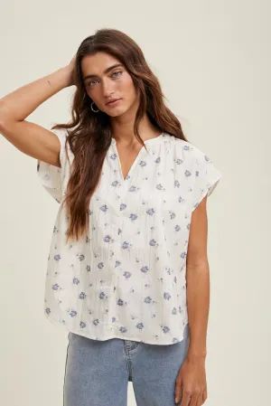 The Corrine Floral Drop Shoulder Blouse