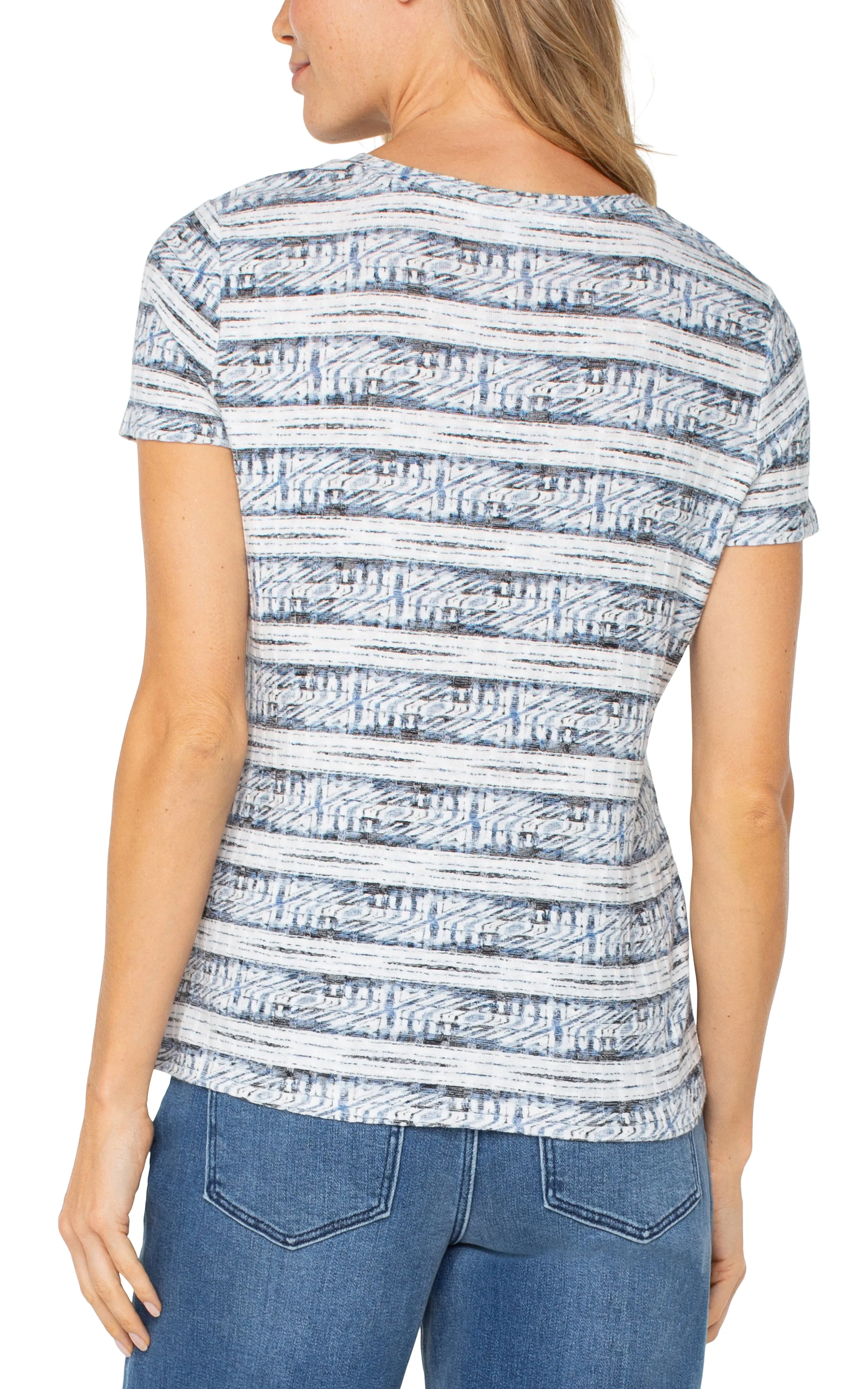 The Danae Short Sleeve Miter Front Tee