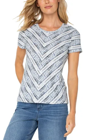 The Danae Short Sleeve Miter Front Tee