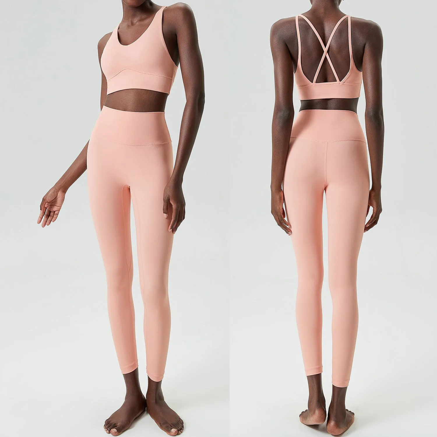 Tight Bottoming Running Sports Workout Aerobics Two-piece Set