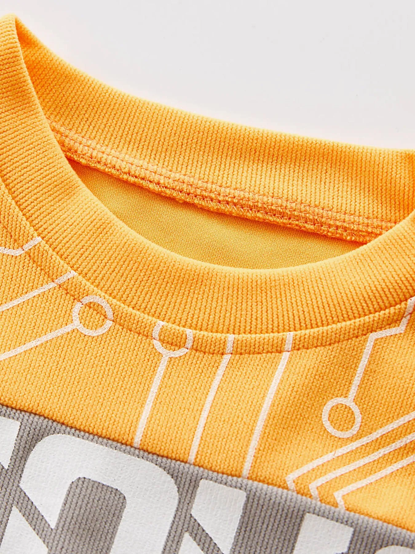 Toddler Boy Pure Cotton Letter Printed Color-block Sweater