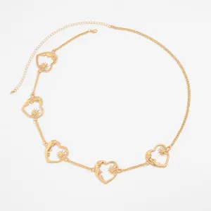 Trendy Sun Moon Hollow Heart Waist Chain