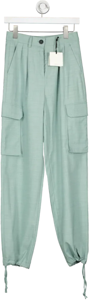 Vicolo Green Tailored Cargo Trousers UK XS