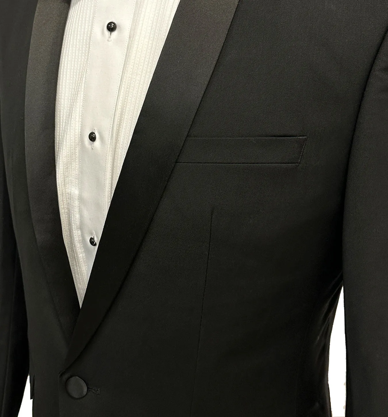 Vinci Slim Fit Tuxedo Suit - Black T-SS